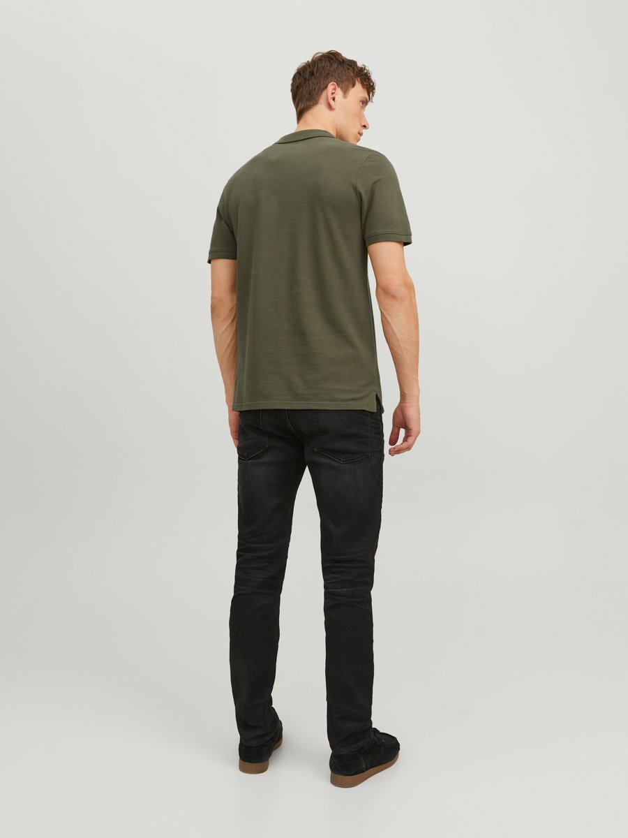 Olive Solid Cotton Polo
