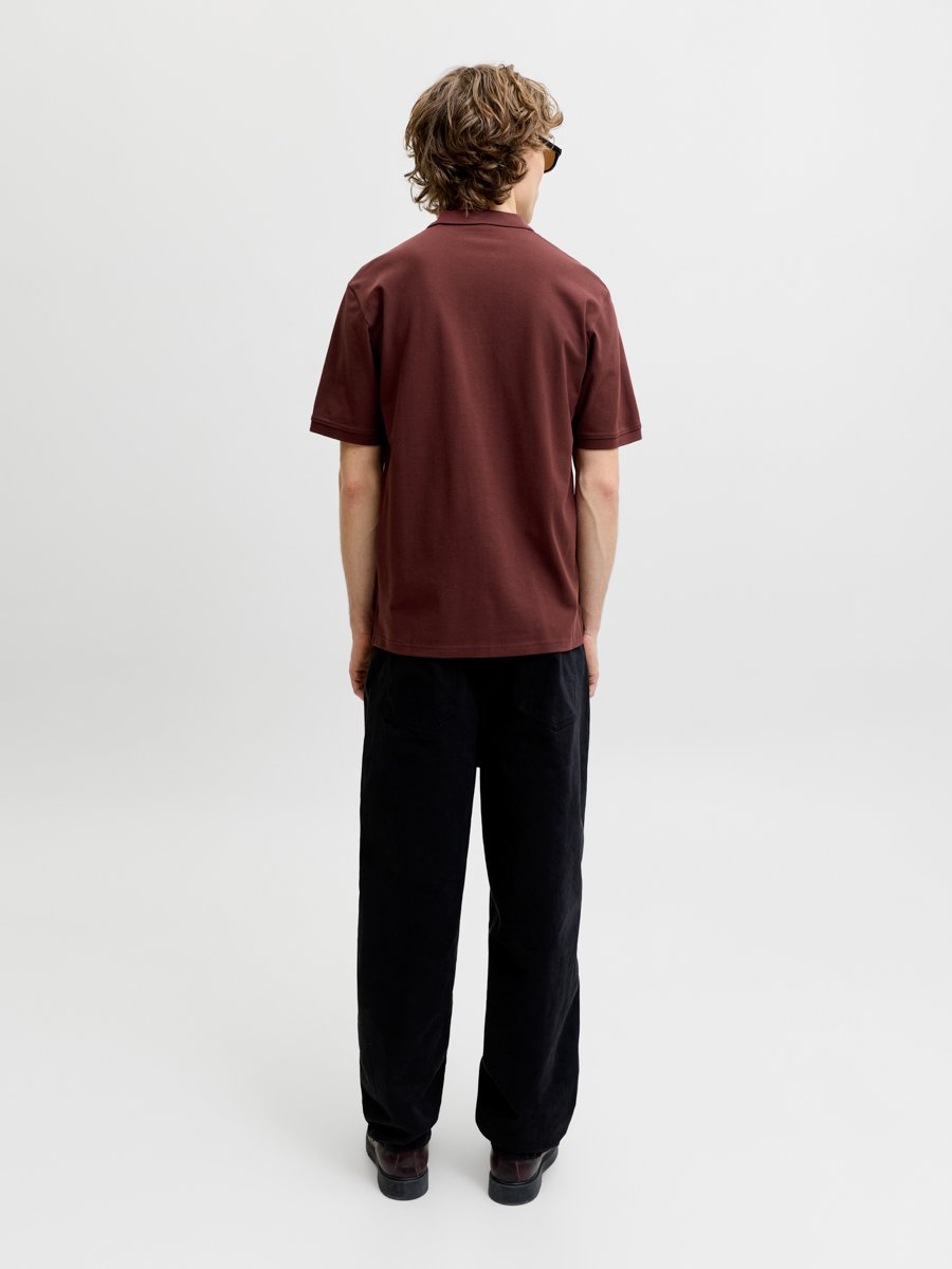 Rust Solid Cotton Polo