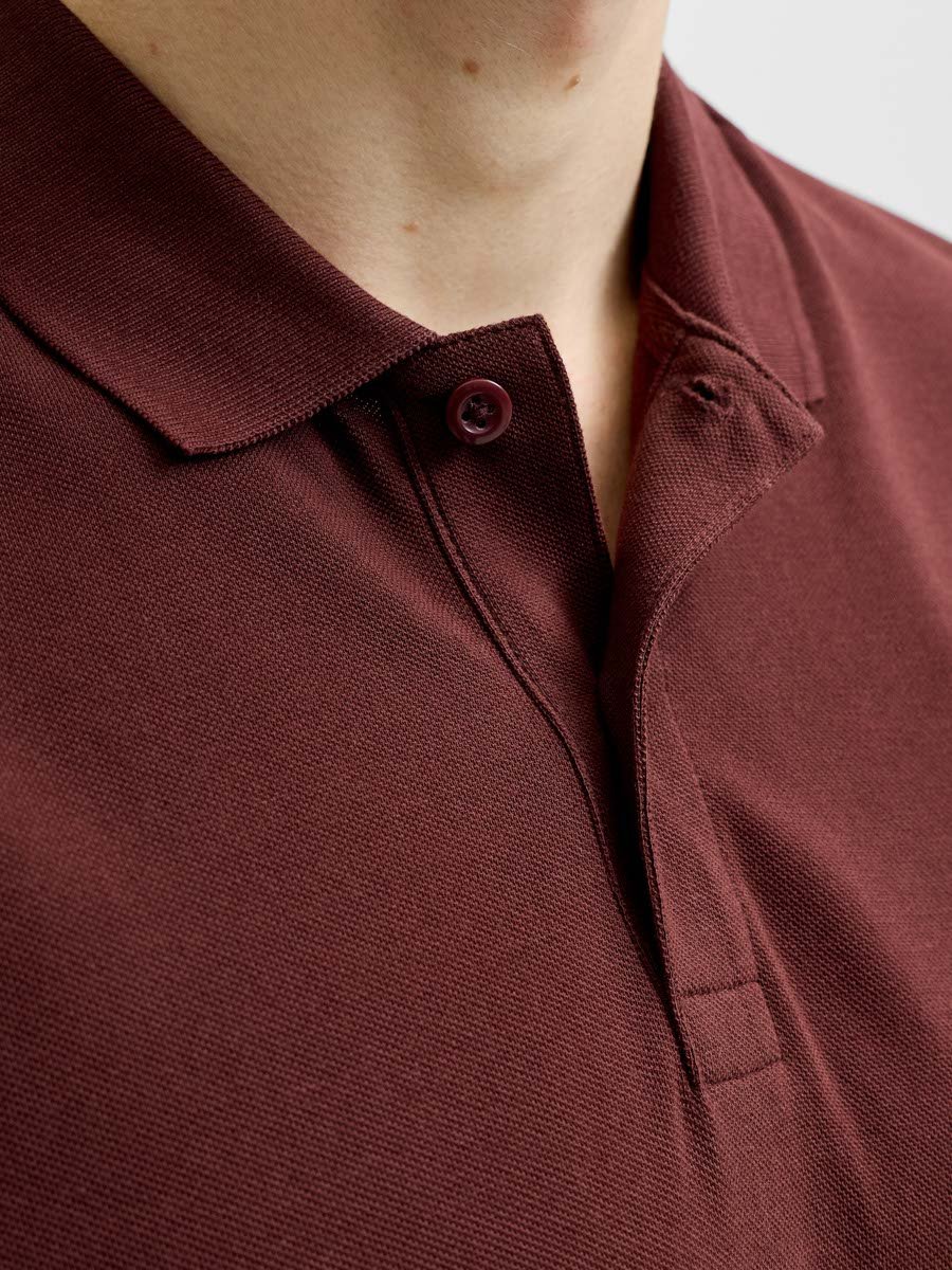 Rust Solid Cotton Polo