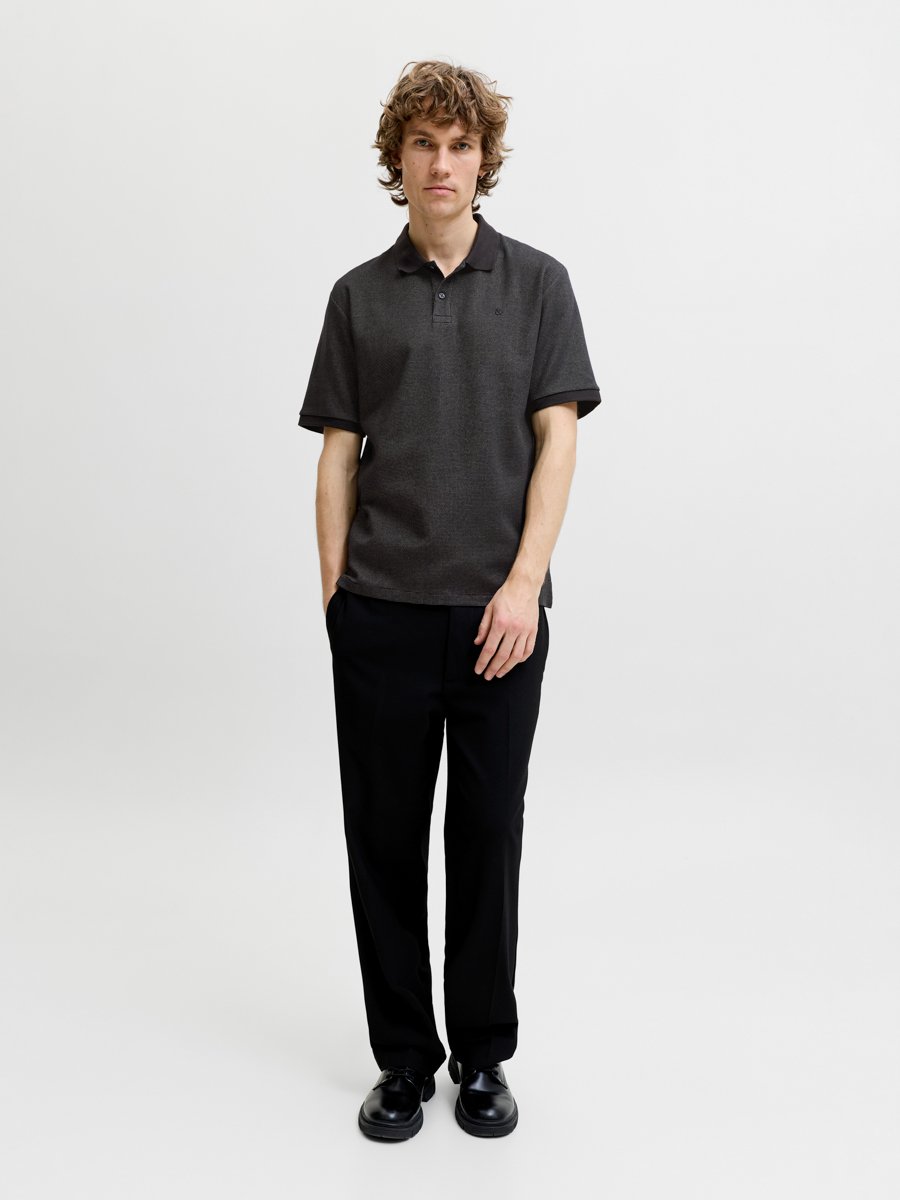 Black Cotton Regular Fit Polo