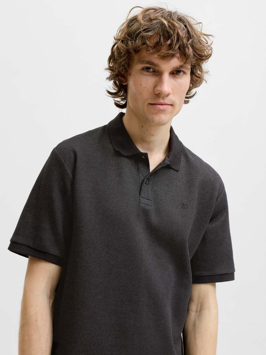 Black Cotton Regular Fit Polo