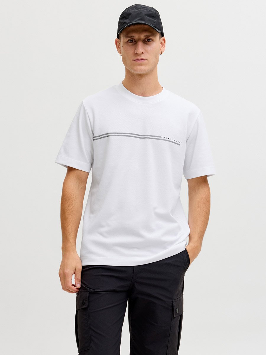 White JCOFUSION Graphic Print Short Sleeves T-Shirt
