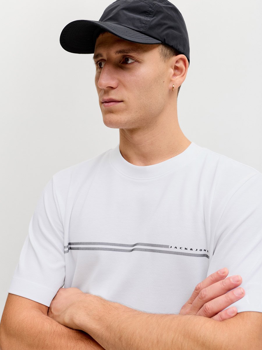 White JCOFUSION Graphic Print Short Sleeves T-Shirt