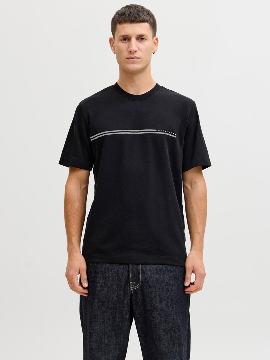 Black JCOFUSION Graphic Print Short Sleeves T-Shirt