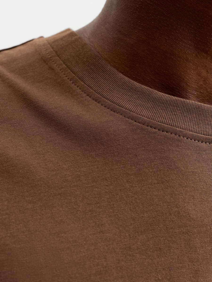 Brown Regular Fit Short Sleeve T-Shirt
