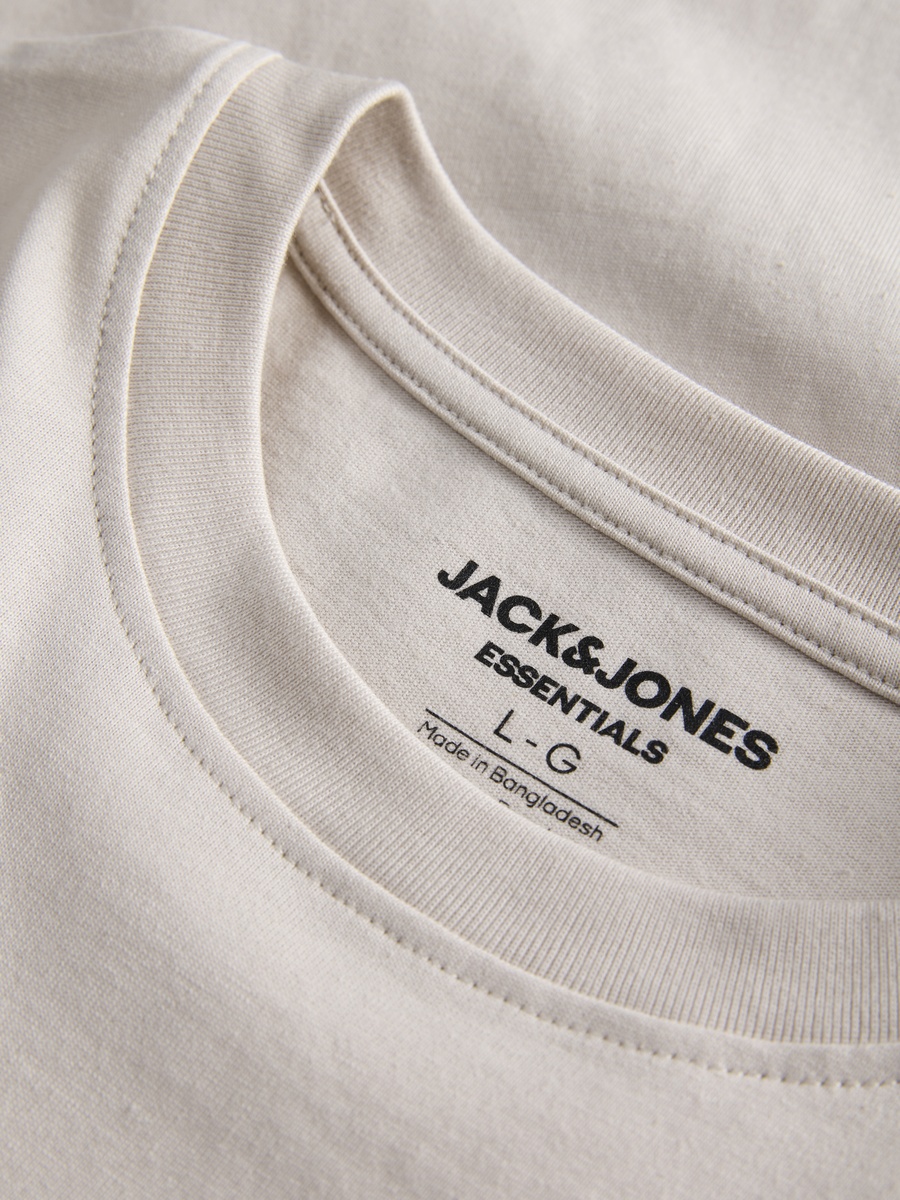 Beige Text Print Relaxed Fit T-Shirt