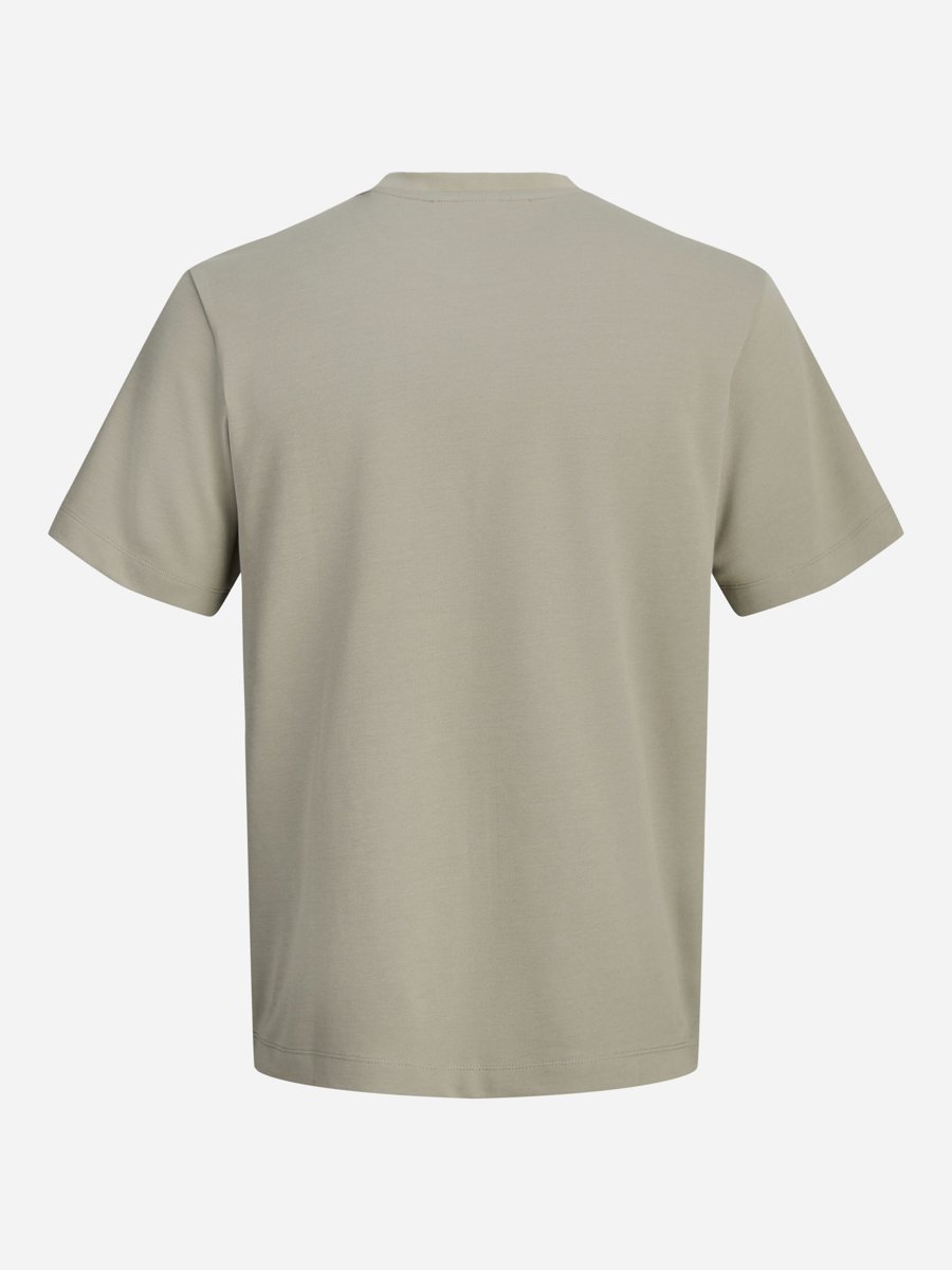 Khaki Chest Brand Crew Neck T-Shirt