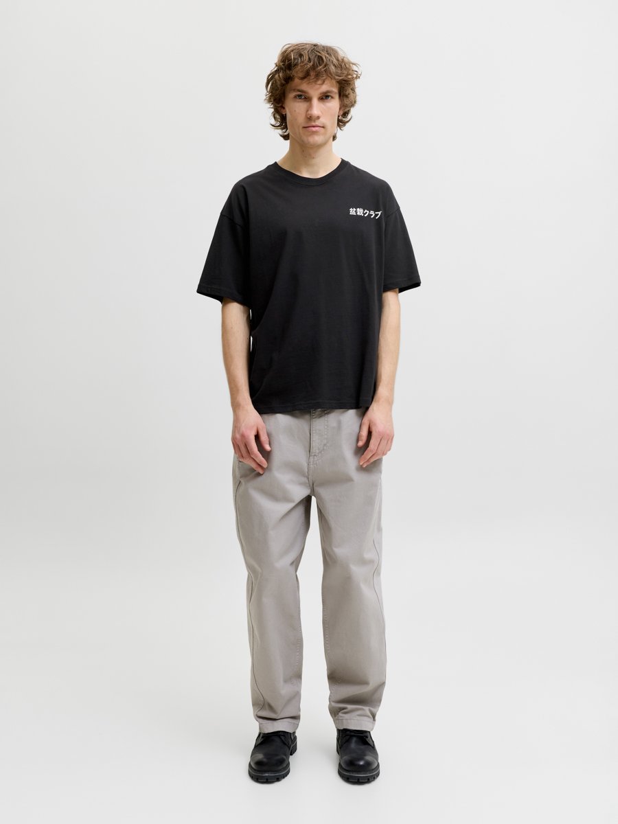 Black Graphic Print Cotton T-Shirt