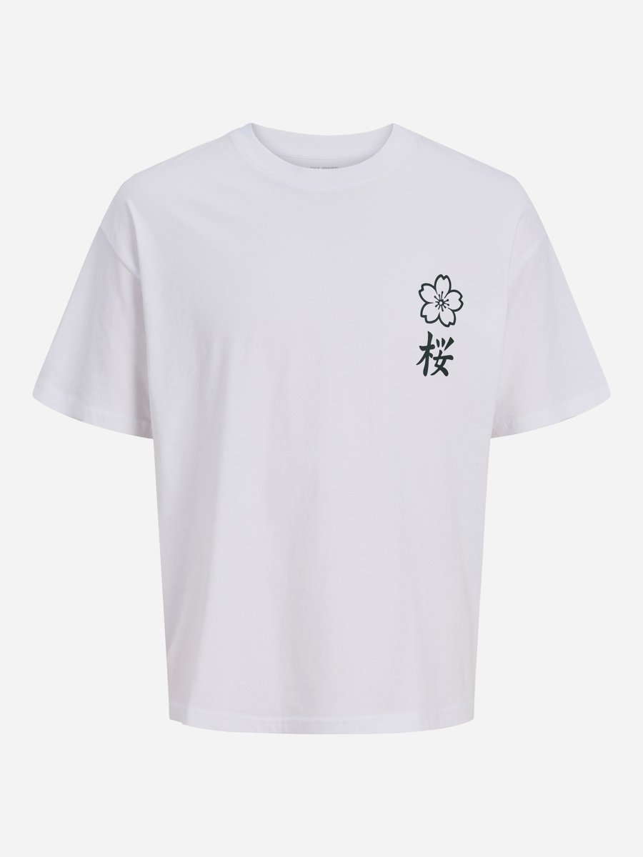 White Dropped Shoulder Crew Neck T-Shirt