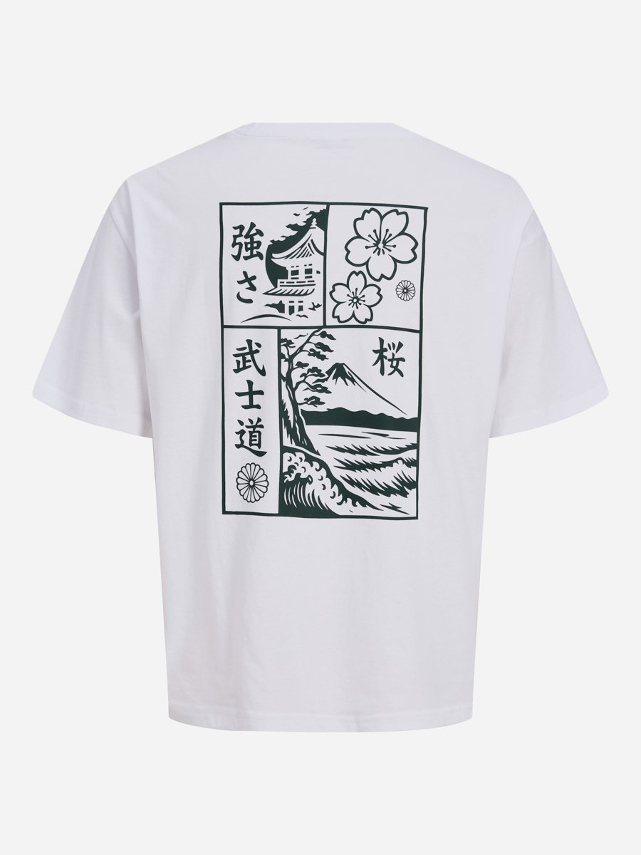 White Dropped Shoulder Crew Neck T-Shirt