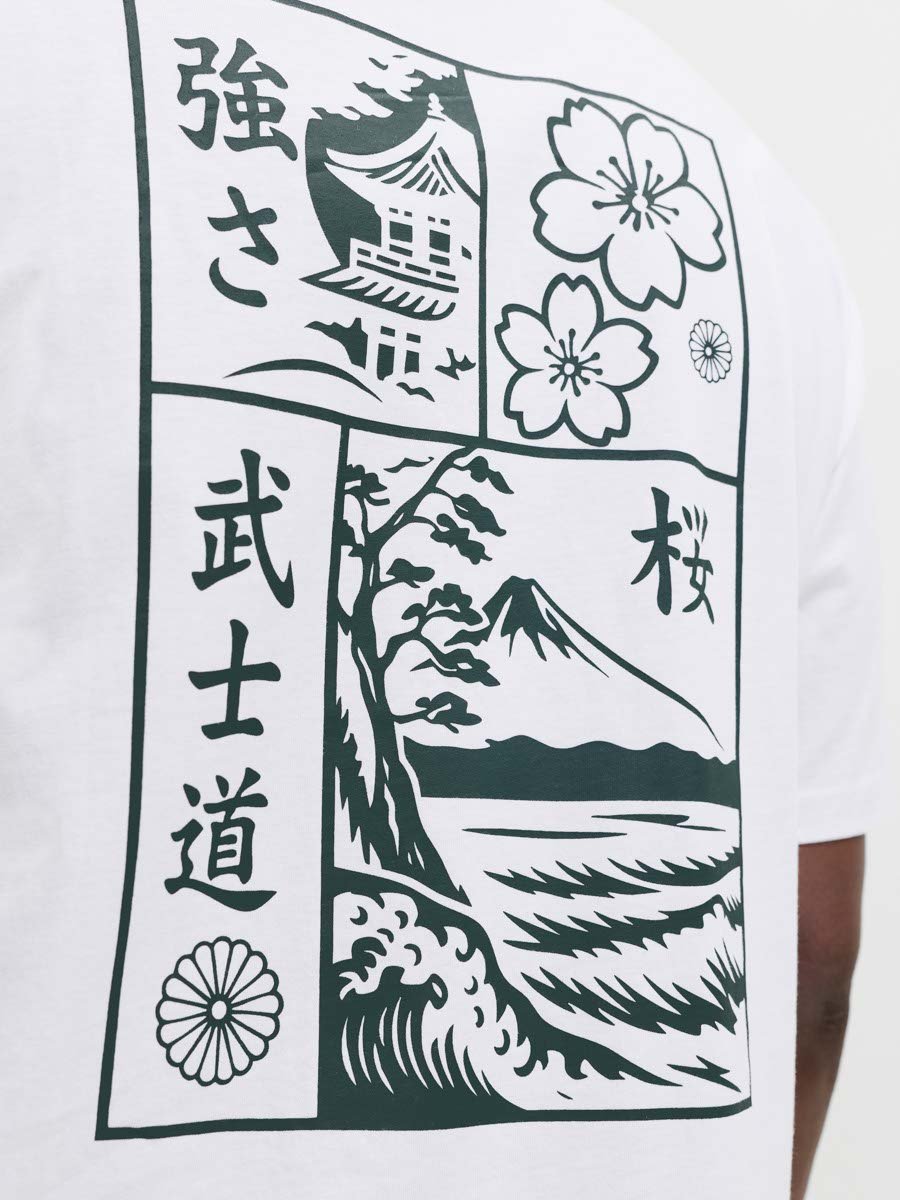 White Dropped Shoulder Crew Neck T-Shirt