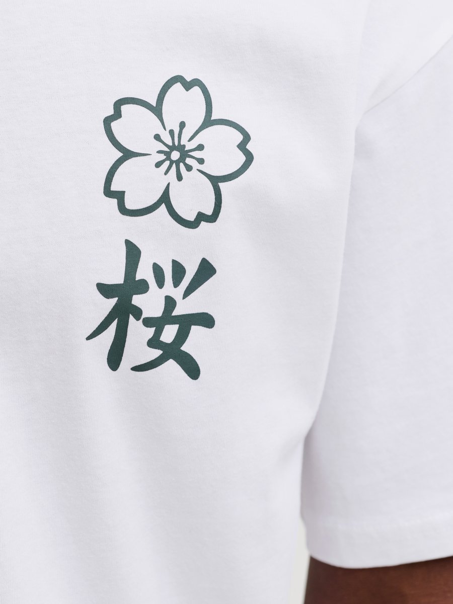 White Dropped Shoulder Crew Neck T-Shirt