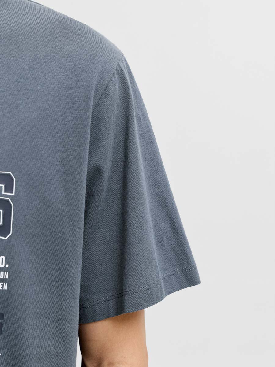 Charcoal Logo Graphic Round Neck T-Shirt