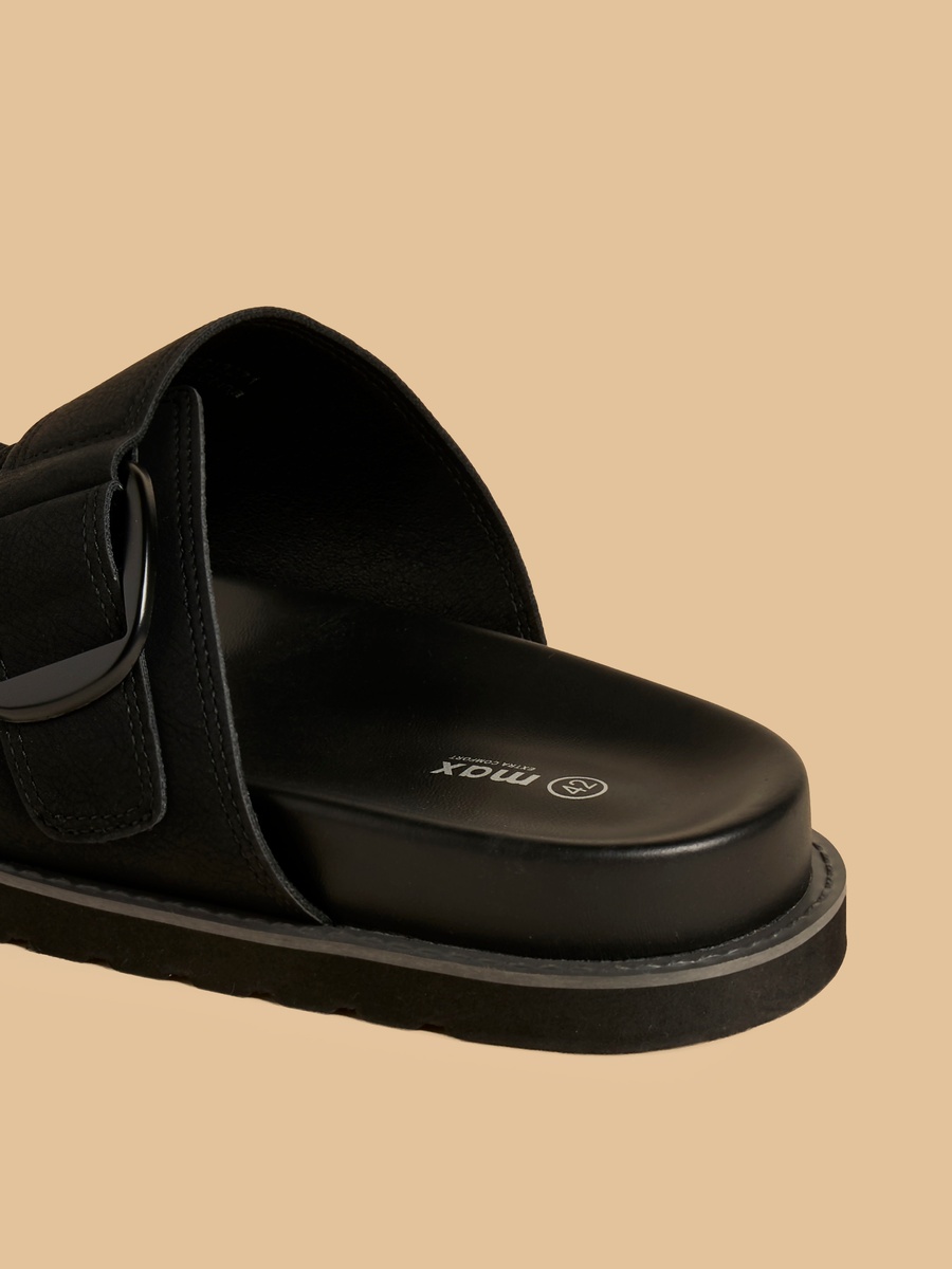 Buckle Accent Slip-On Sandals