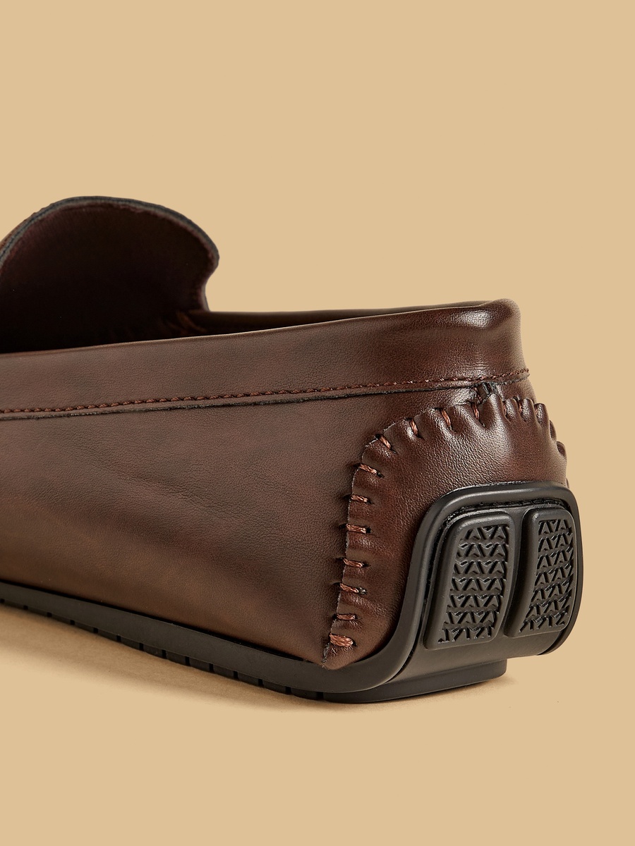 Textured Slip-On Moccasins