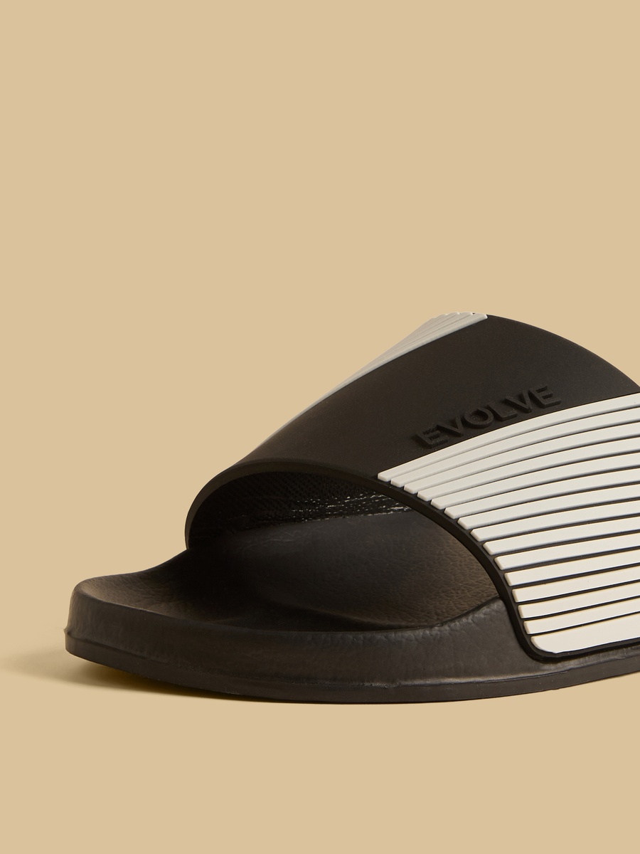 Text Embossed Beach Slides