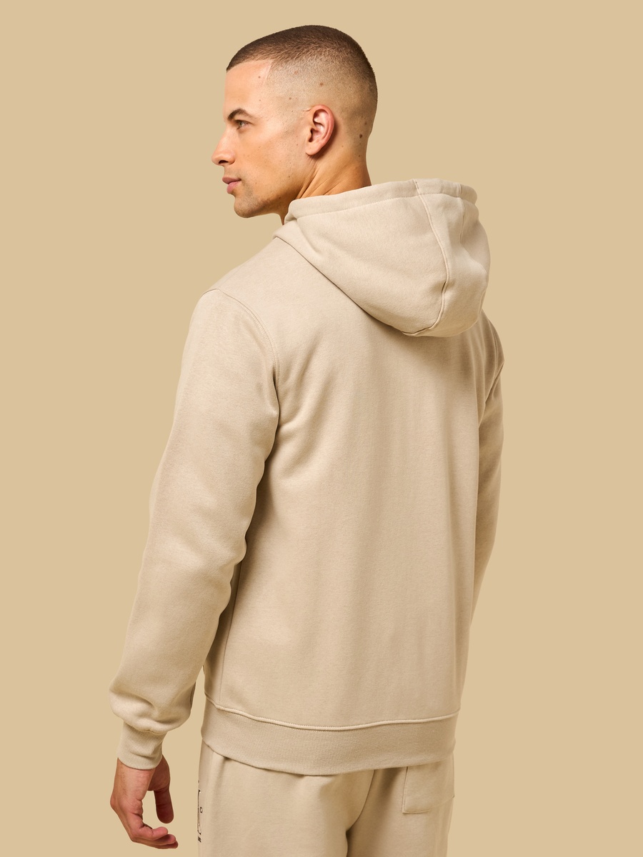 Embroidered Fleece Zip Through Hoodie