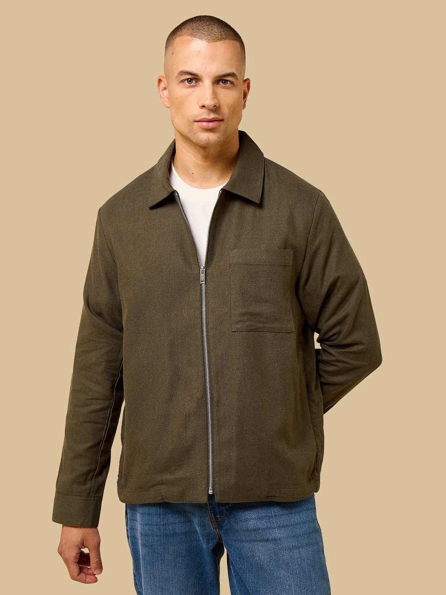 Linen Blend Shacket