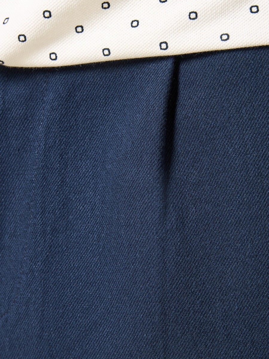Textured Cotton Linen Twill Pants