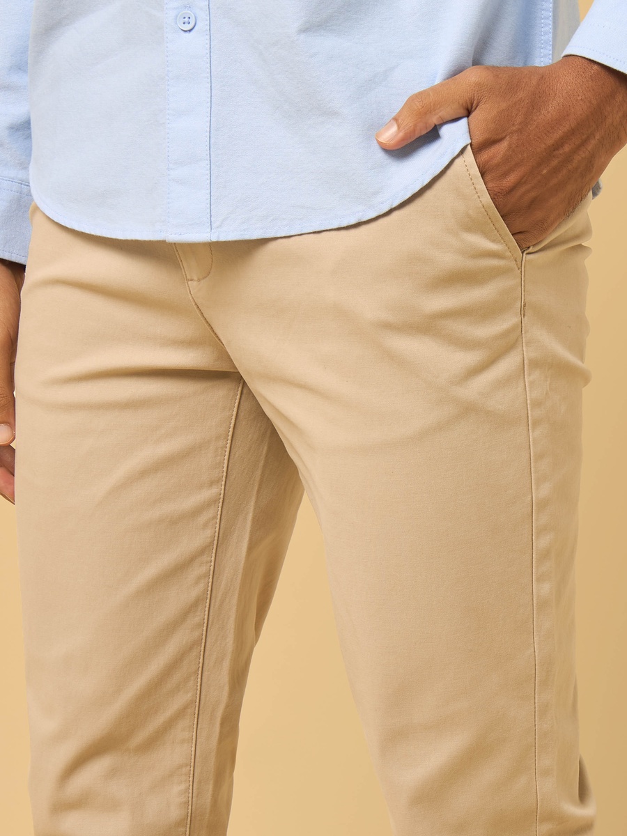 Slim Fit Linen Chinos