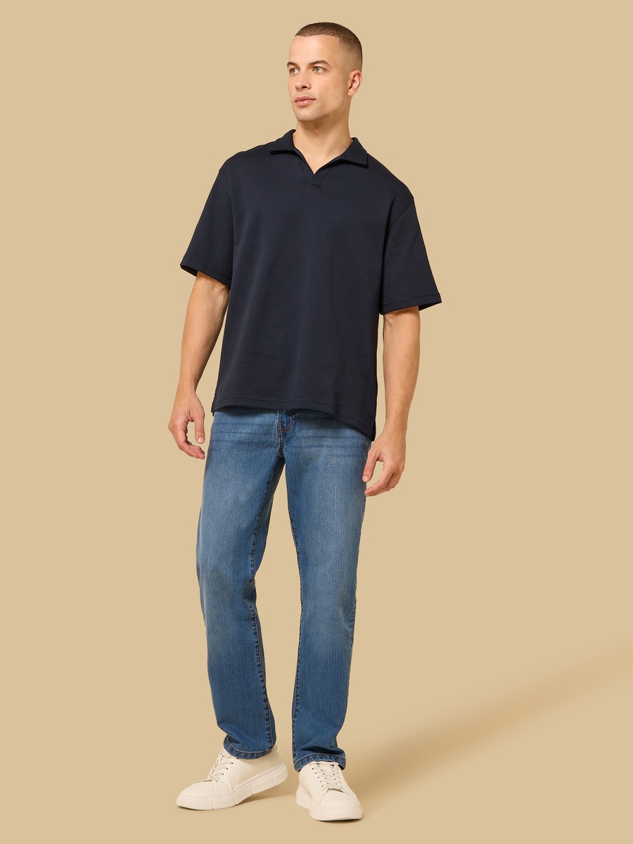Interlock Johnny Collar Polo T-Shirt