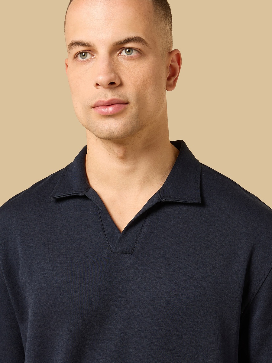 Interlock Johnny Collar Polo T-Shirt