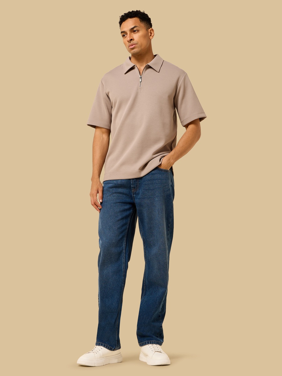 Textured Interlock Polo T-Shirt