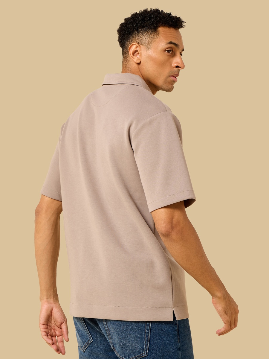 Textured Interlock Polo T-Shirt