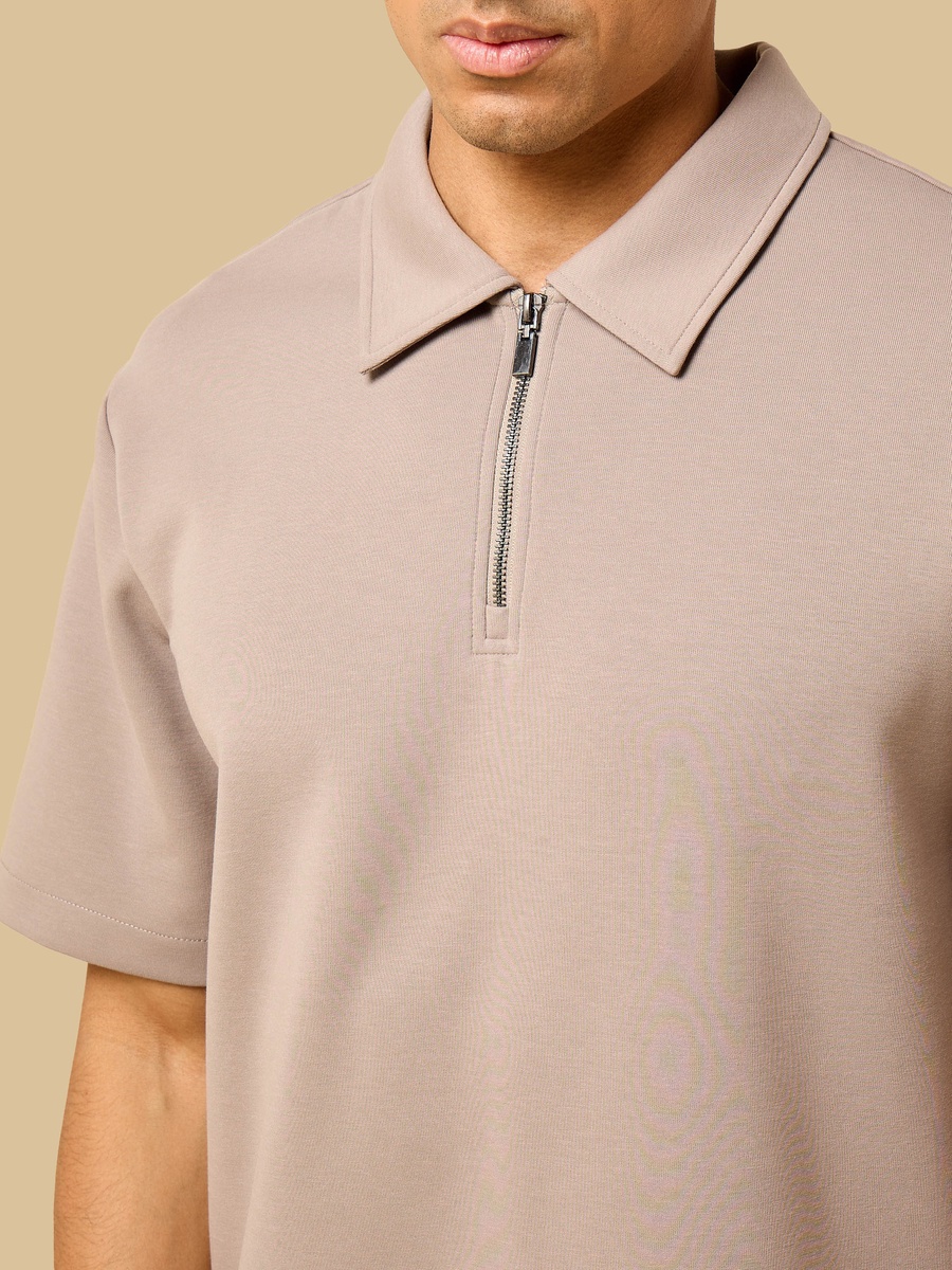 Textured Interlock Polo T-Shirt
