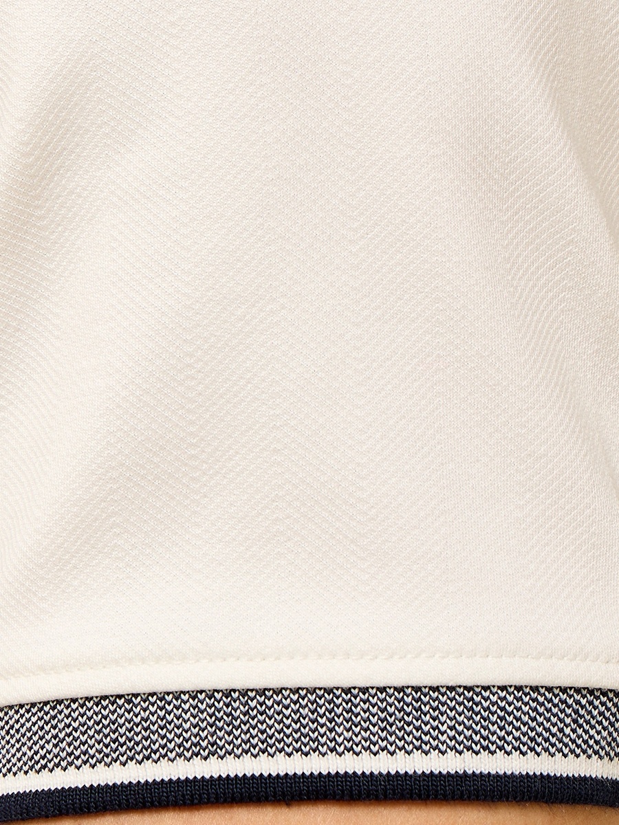 Herringbone Textured Polo T-Shirt