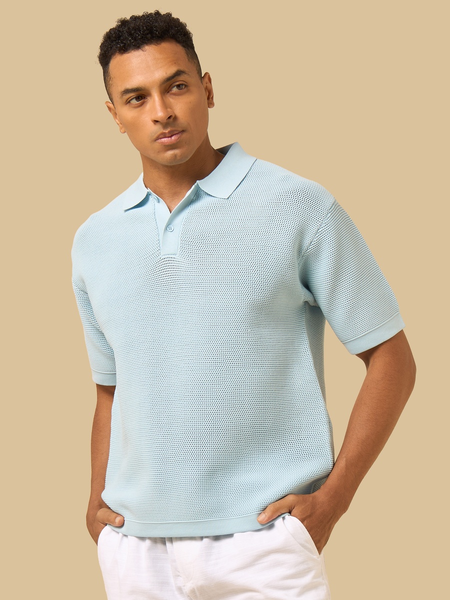Textured Polo T-Shirt
