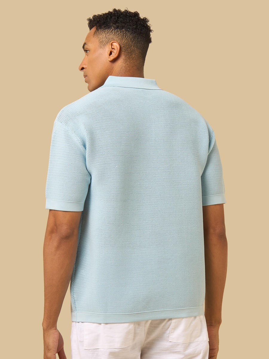 Textured Polo T-Shirt