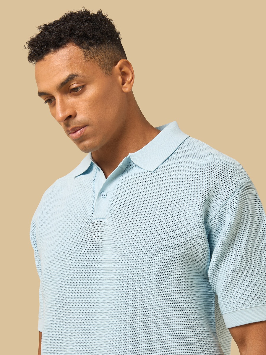 Textured Polo T-Shirt