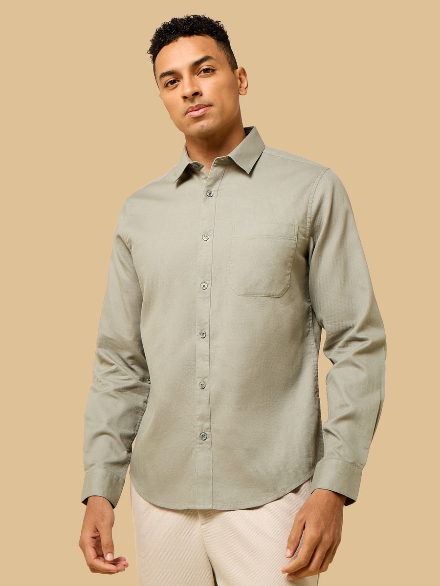 Waffle Textured Dobby Shirt