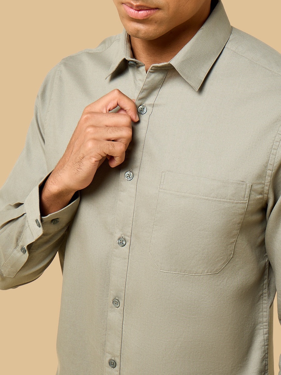 Waffle Textured Dobby Shirt