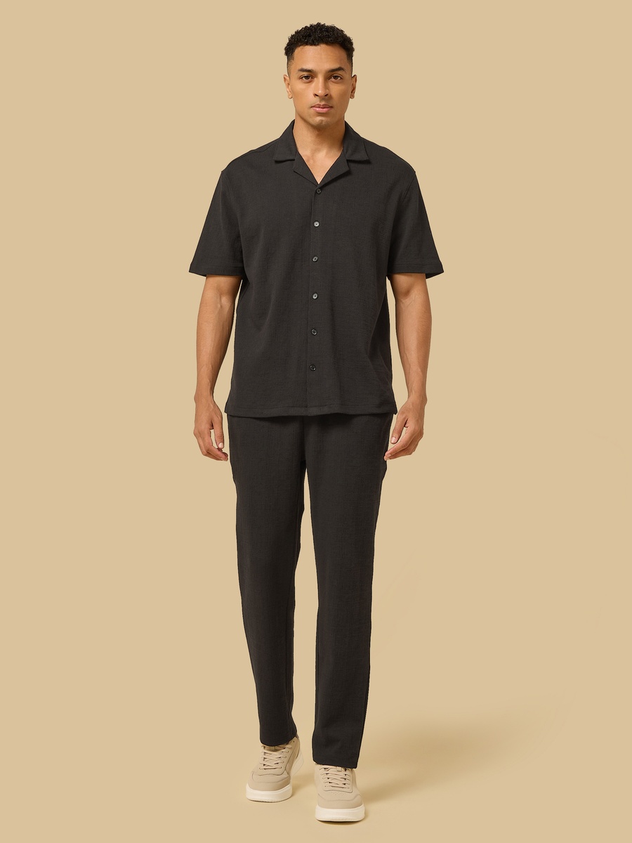Textured Resort Collar Shirt