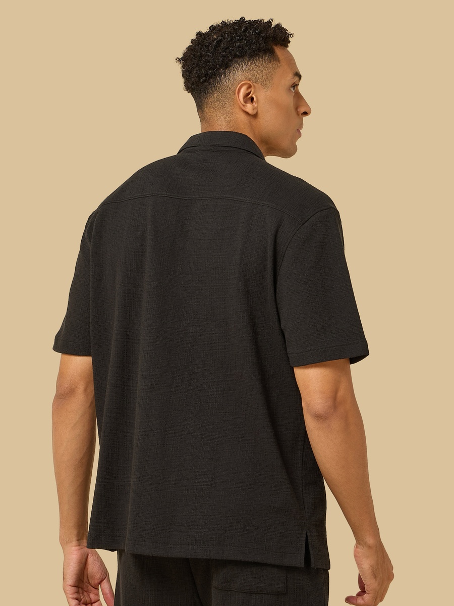 Textured Resort Collar Shirt
