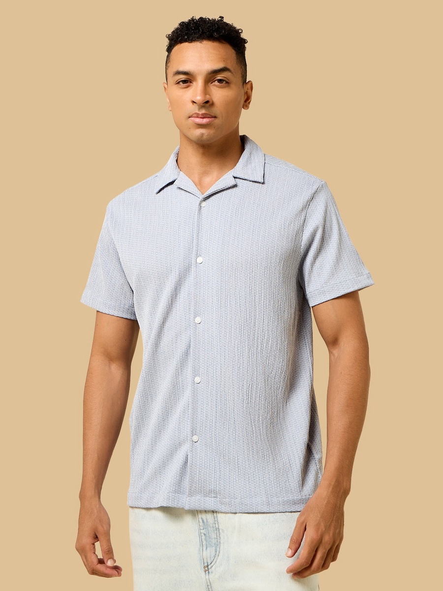 Relaxed Fit Textured Resort Shirt