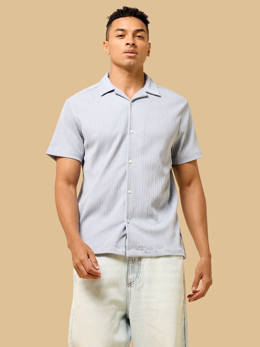 Relaxed Fit Textured Resort Shirt