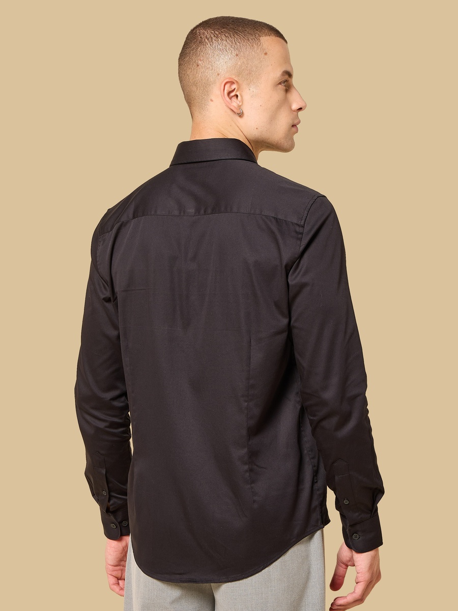 Regular Fit Satin Stretch Shirt