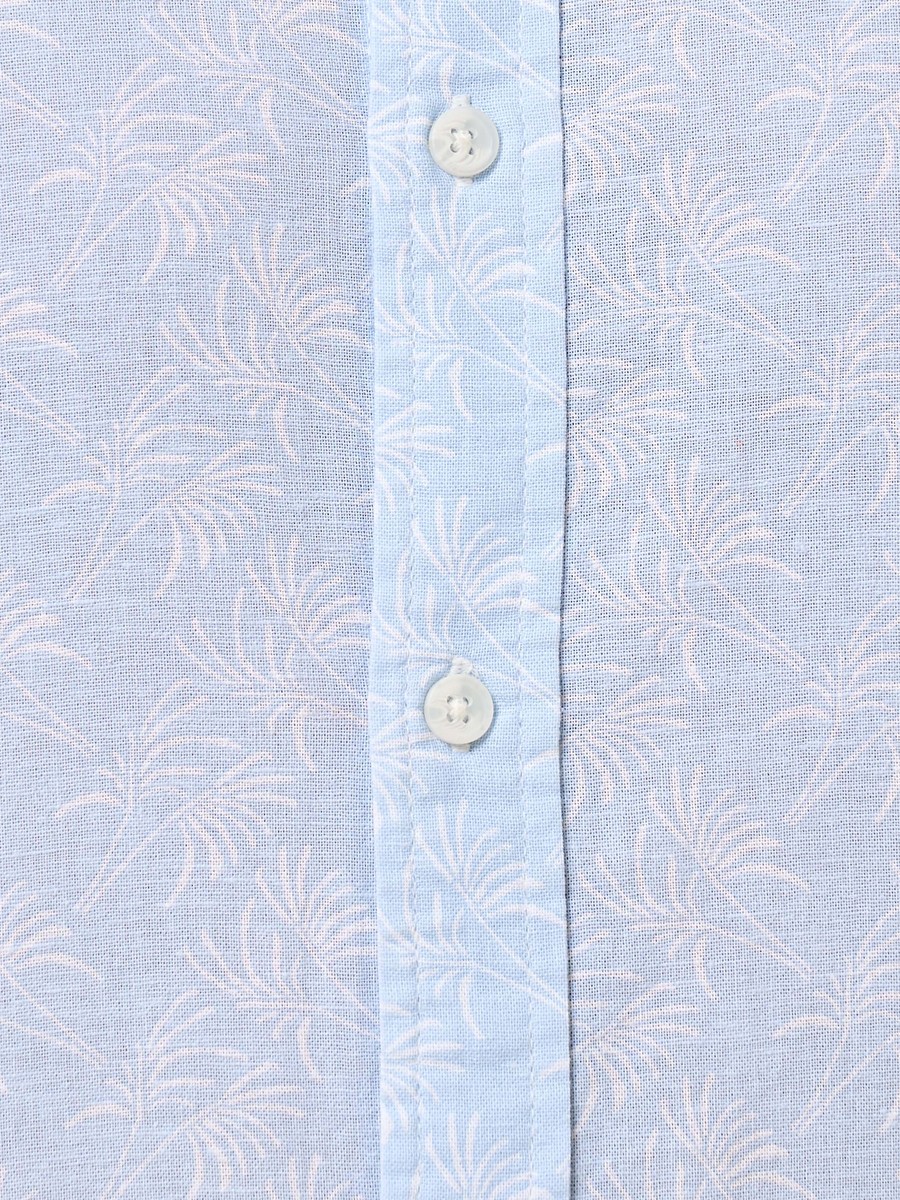 Printed Linen Blend Shirt