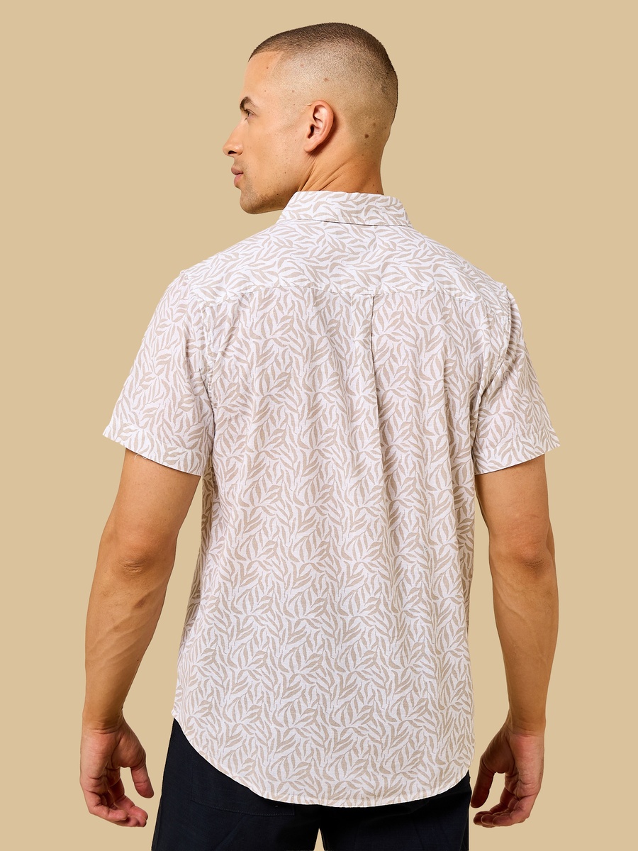 Printed Linen Blend Shirt