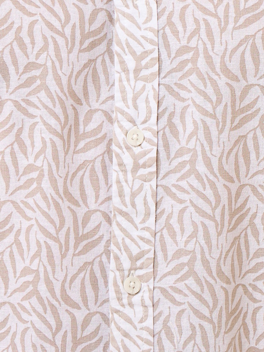 Printed Linen Blend Shirt