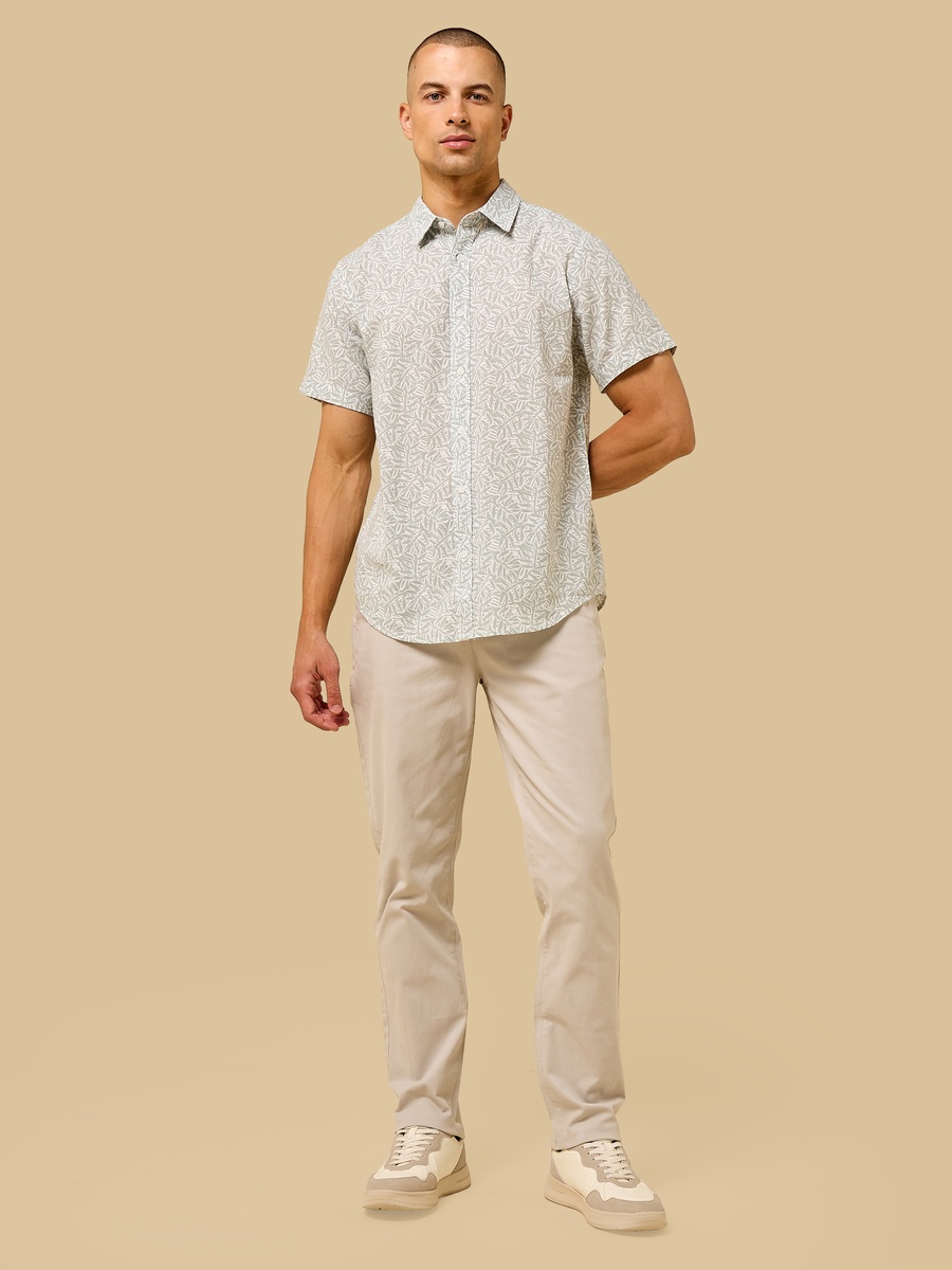Printed Linen Blend Shirt