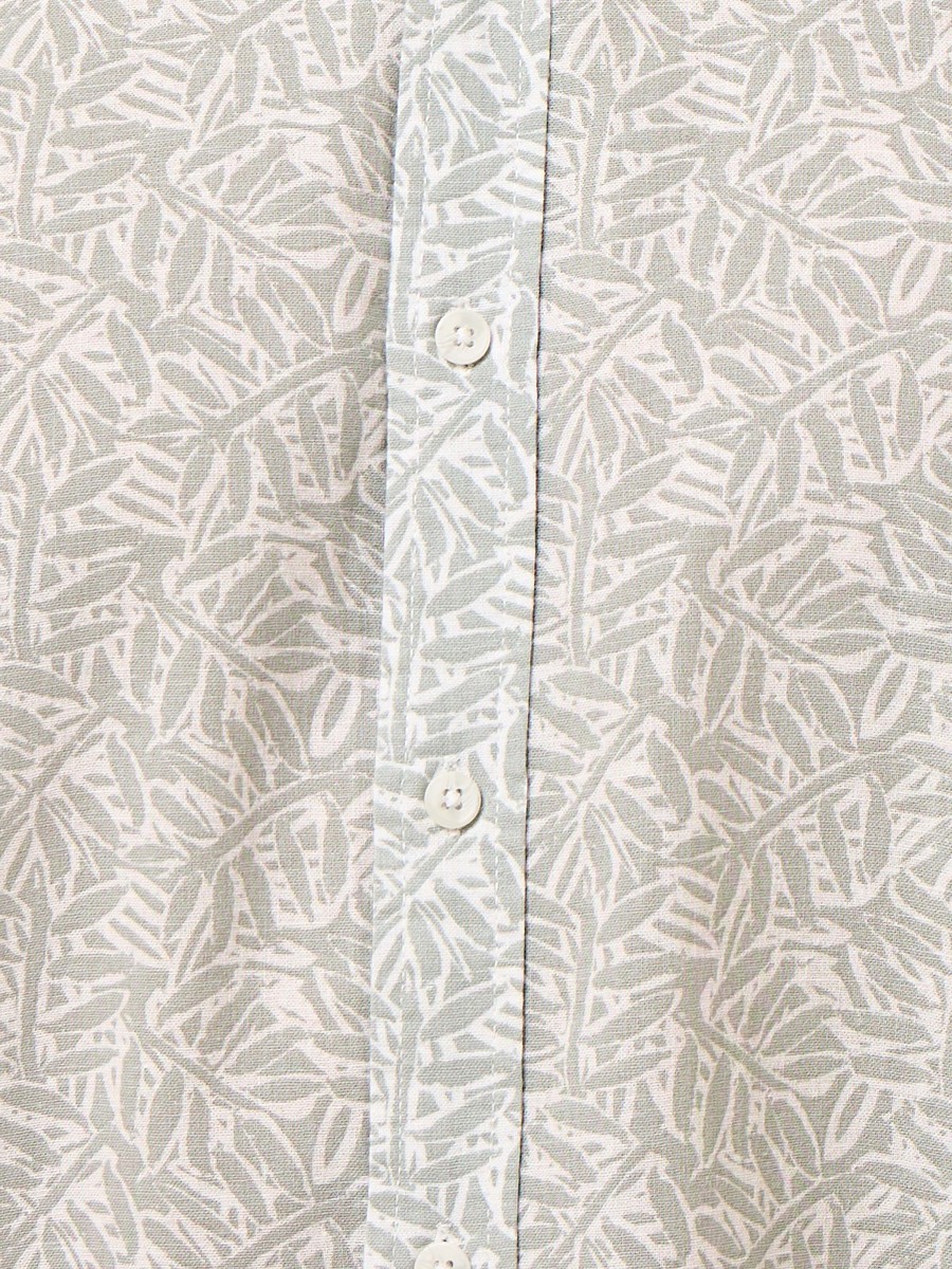Printed Linen Blend Shirt