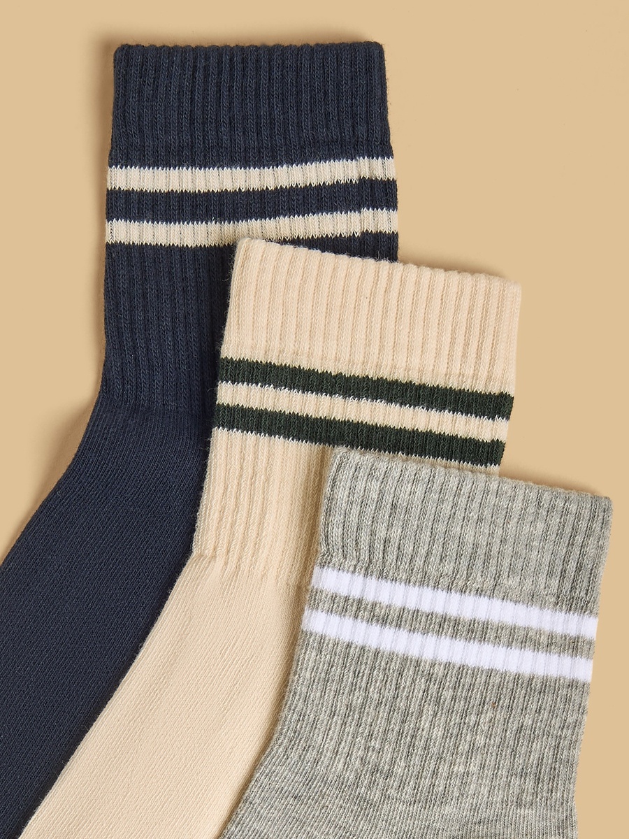 Pack of 3 - Striped Ankle Length Socks