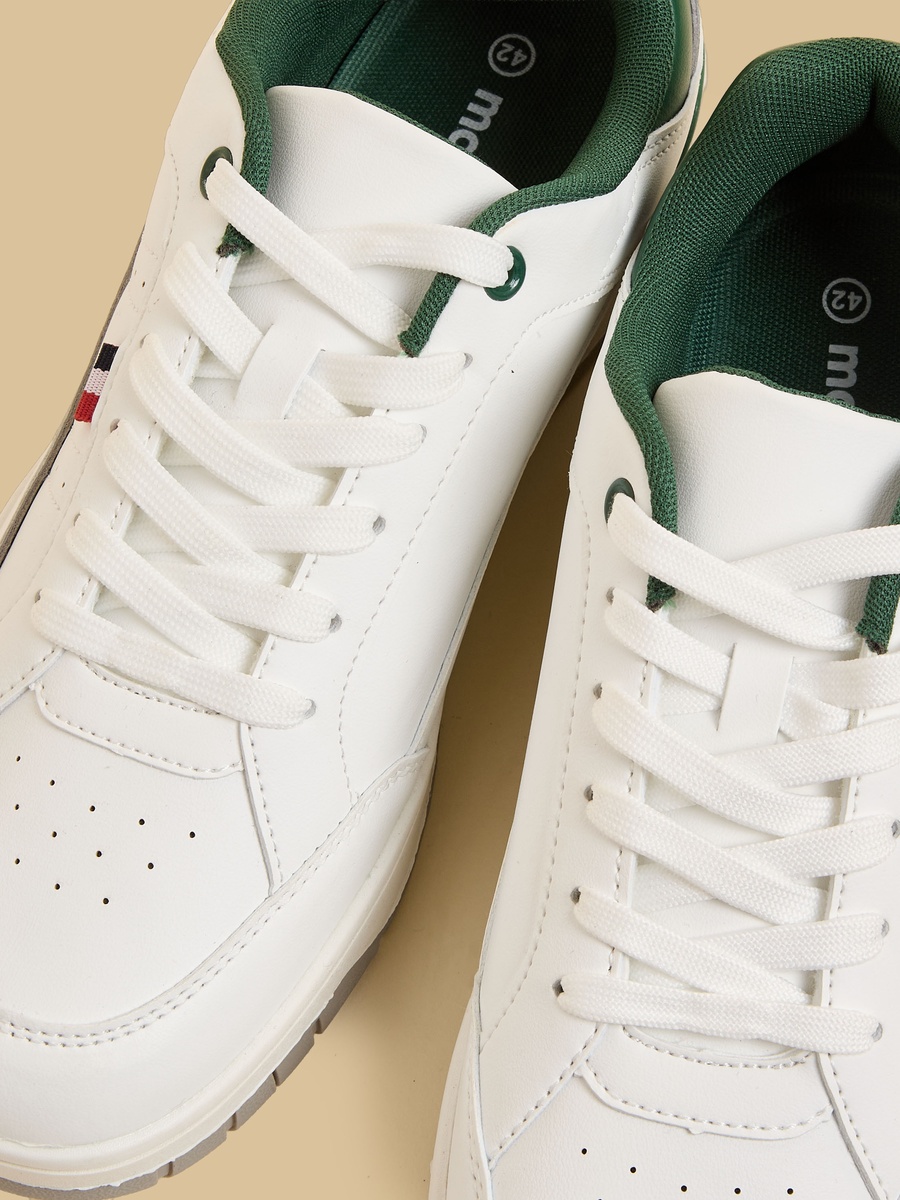Panelled Lace-Up Sports Shoes
