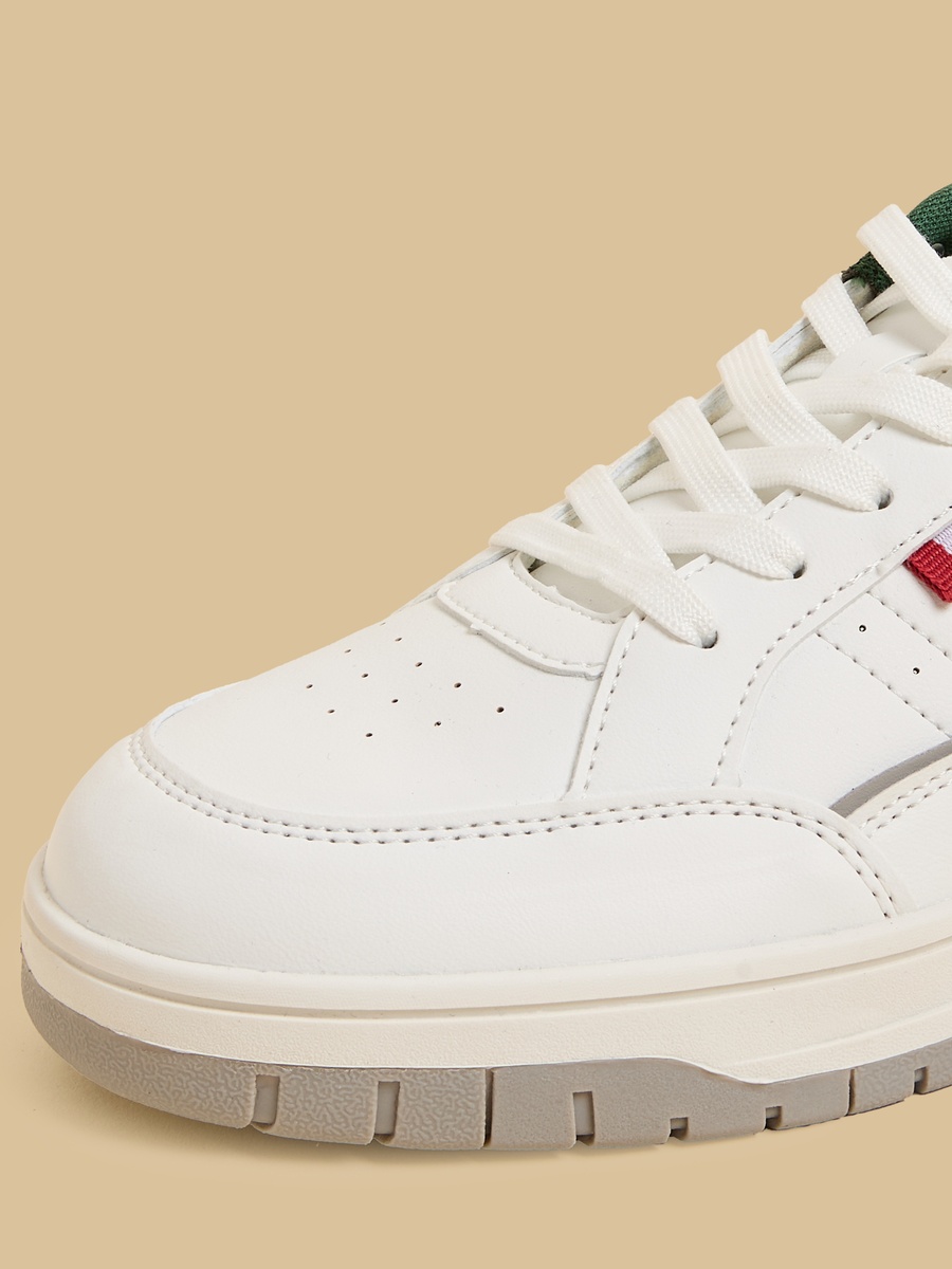 Panelled Lace-Up Sports Shoes