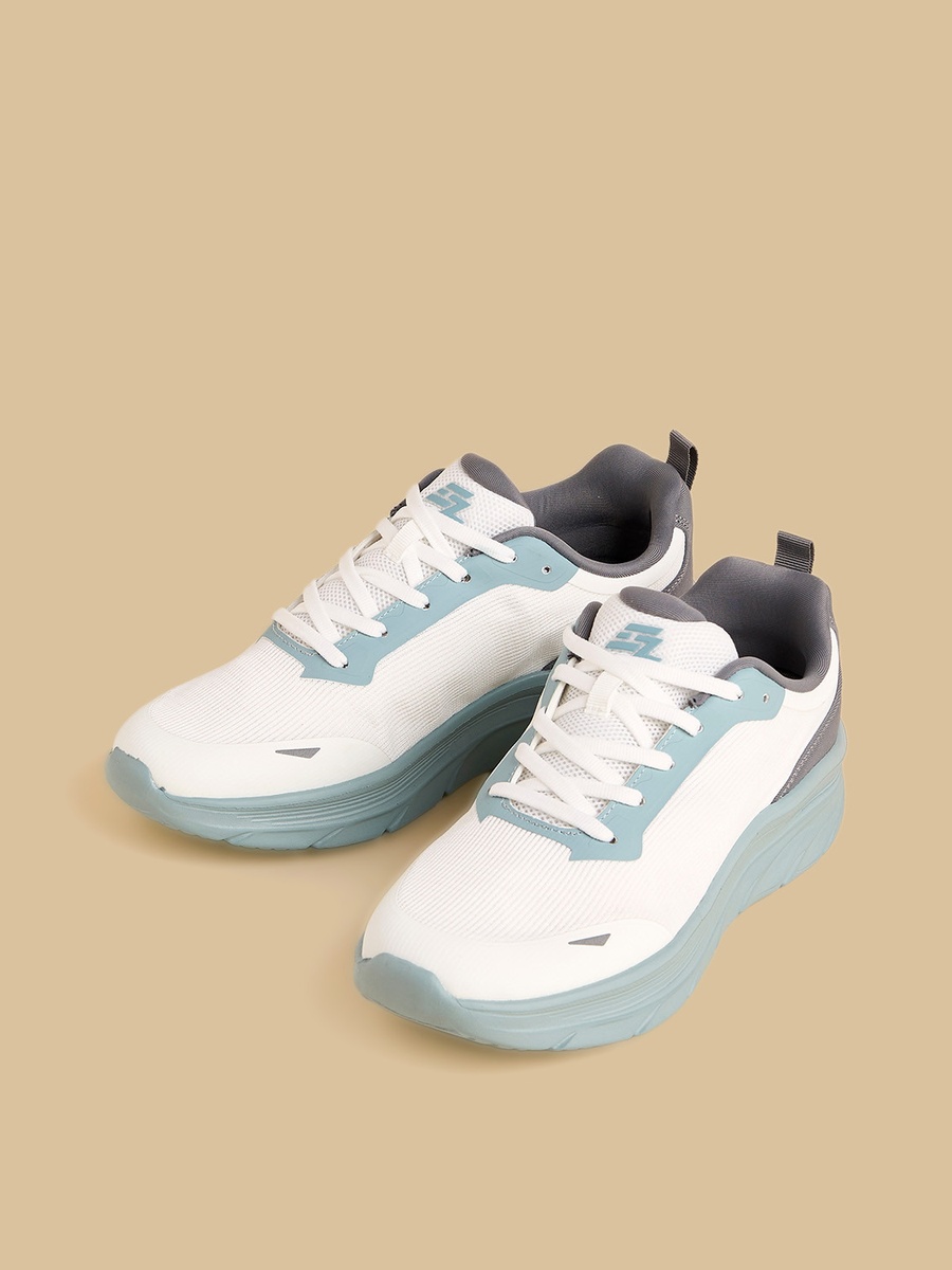 Panelled Lace-Up Sports Shoes