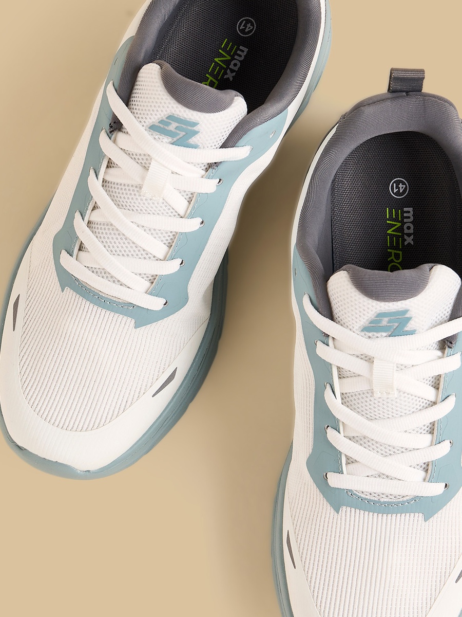 Panelled Lace-Up Sports Shoes